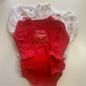 Holiday Red Ruffled Bodysuit for Kids